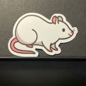 WHITE RAT STICKER